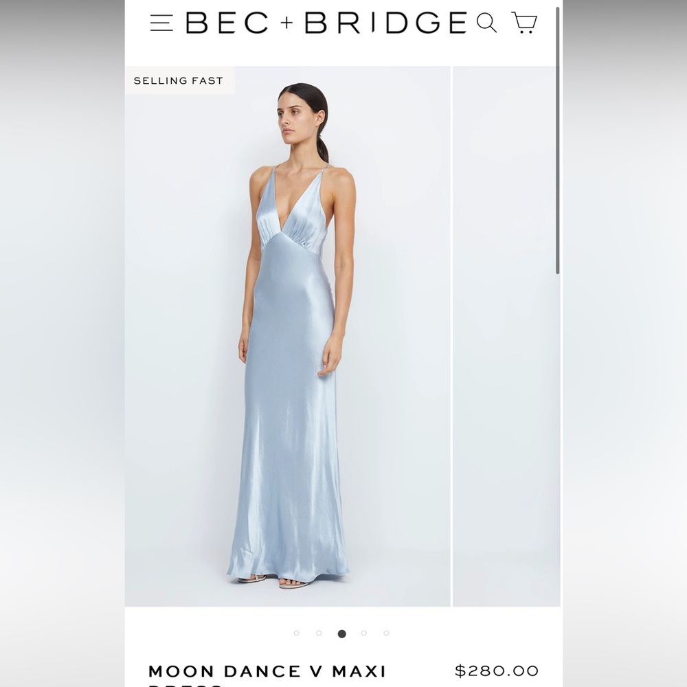 Bec + Bridge Silky Blue Dress